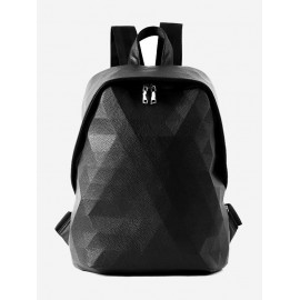 Rhombus Textured PU Backpack